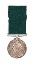 Victorian Volunteer Long Service Medal 212.PTE.J.RHIND.3/V.B.SEA.HDRS