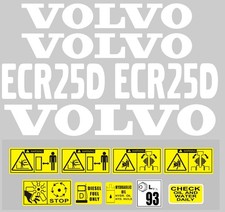 Decal Sticker Graphics set for VOLVO ECR25D Mini Digger Bagger Pelle Autocollant