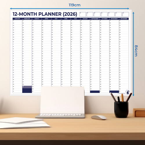 Undated wall planner with - a0,
