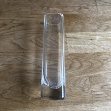 LSA International clear Hand Crafted made In Poland Heavy Glass Bud Vase