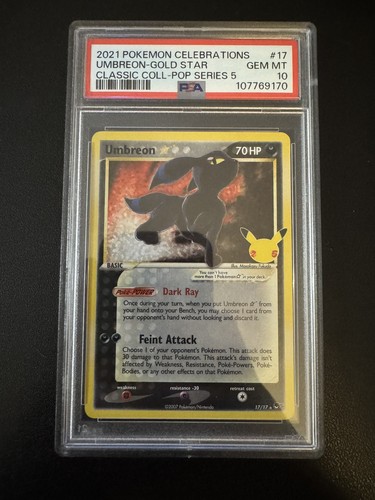 Umbreon gold star psa gem - 10,