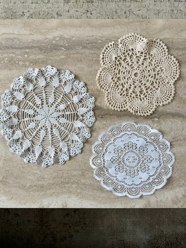 Vintage handmade tray cloths - vintage,