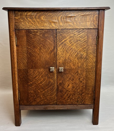 Vintage oak bedside - bedside, cabinet