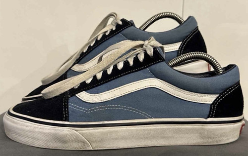 Blue black and white vans - black, uk
