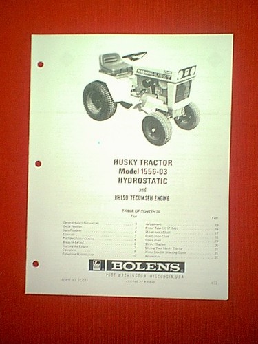 Bolens husky hydrostatic - bolens,