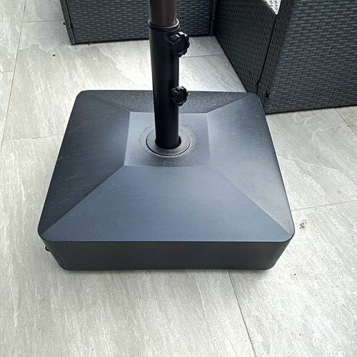 Square black plastic - plastic, patio