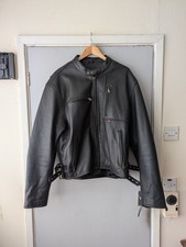 Belstaff Vintage Leather Bike Jacket - Size 52 - Union Jack - Made 2002
