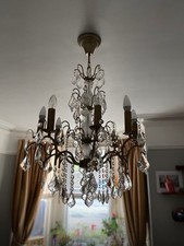 Two Crystal Glass Chandeliers