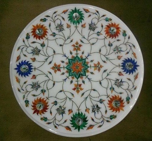Marble coffee end table - end,