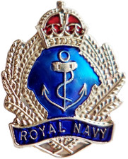 Royal Navy RN Filigree Crown and Anchor Pin Badge - MOD Approved
