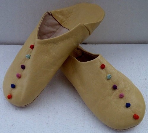 Moroccan soft leather slippers - moroccan,