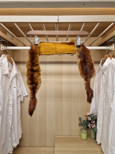 Vintage brown fur collar - brown, scarf