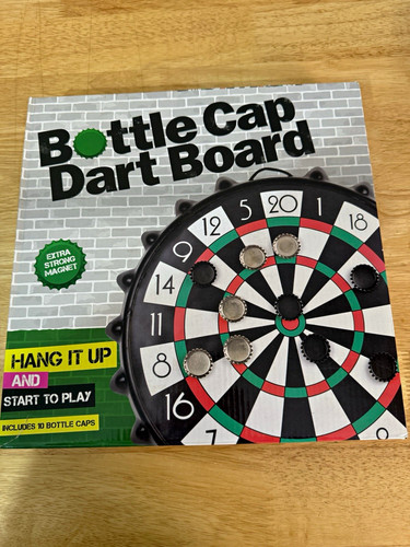 Magnetic bottle cap dart board - magnetic,
