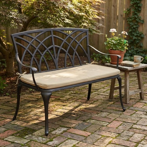 Cast aluminium bench seater - cast, 2