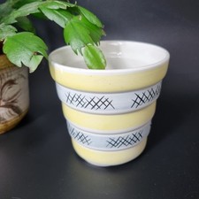Mcm Vintage Planter Plant Pot Yellow Small 4in Tall Made In England
