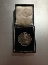 STUNNING RARE 34mm 1727 Coronation of George 11  Silver Medal