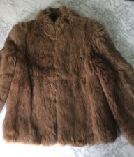 Genuine 1980s coney (rabbit) fur jacket, size 12/14