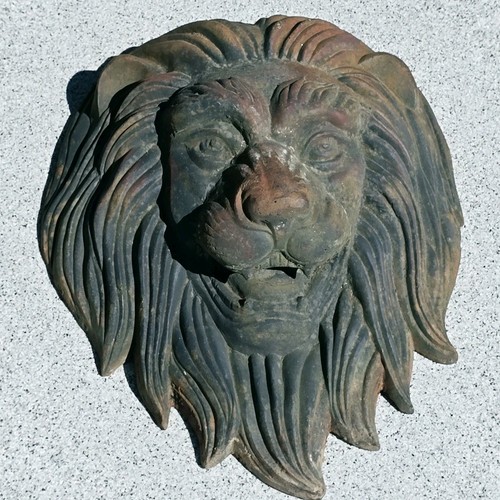 Steel lion tiger head - 16",