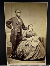 antique cdv photo husband wife baby post mortem ? by Hardie of Glasgow