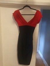 Diva Catwalk Red & Black Corset Dress With 9 Bones Size S
