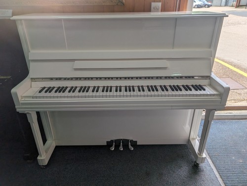 White polyester upright piano - upright,