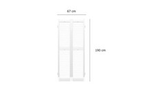 Bifold Plantation shutters, White, 67 cm wide x 190 cm high, including frames