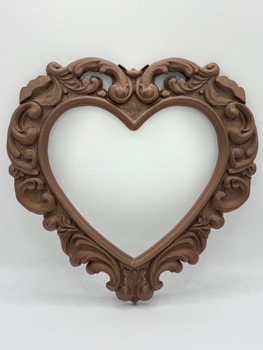 Bronze ornate heart wall frame - bronze,