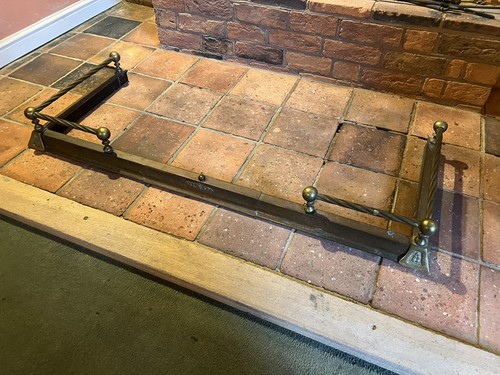 Brass hearth surround - brass,