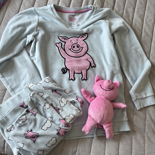 Percy pig blue velour - blue, pj