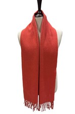 Pre-owned Genuine YSL 100% Wool Scarf Orange