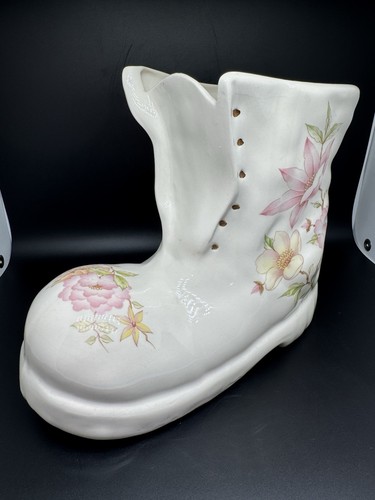 Vintage floral ceramic boot - vintage,