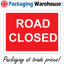 TR040 ROAD CLOSED SIGN ROAD WORKS BUILDING WORKMEN DIVERSION ROUTE SHUT