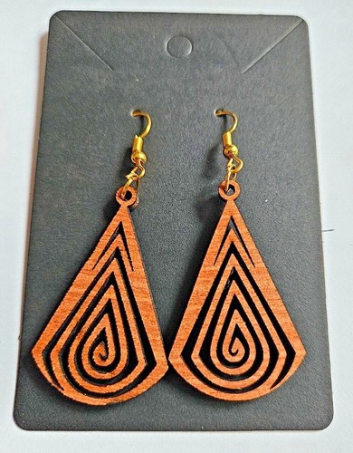 Wooden earrings boho african - earrings,