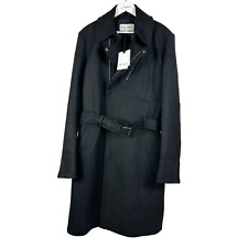 Men's Reiss Black Wool Belted