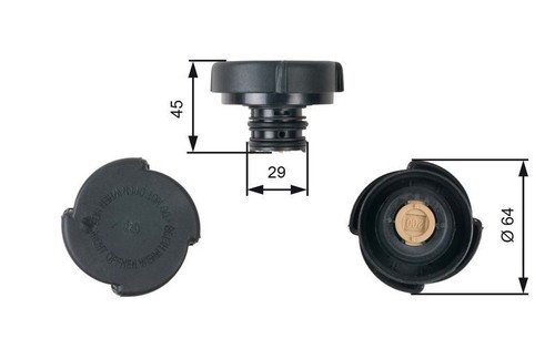 Gates rc204 coolant tank cap - gates,