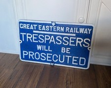 Railwayana Cast Iron notice