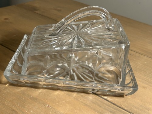 Vintage heavy pressed - heavy, glass