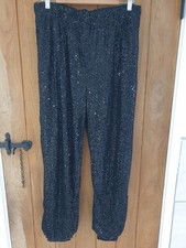 Black Sequin Trousers Women's