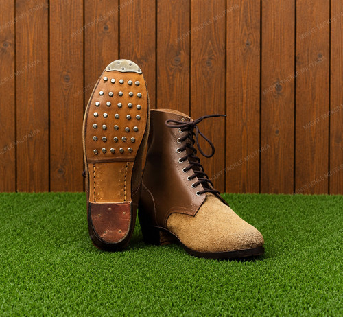 Ww2 german m37 brown lowboots - m37,