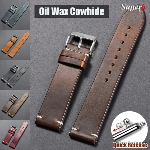Leather watch strap - watch,