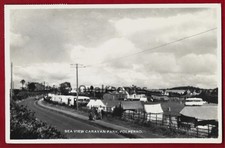 RP Polperro Sea View Caravan Park holiday camp tents etc postcard Cornwall