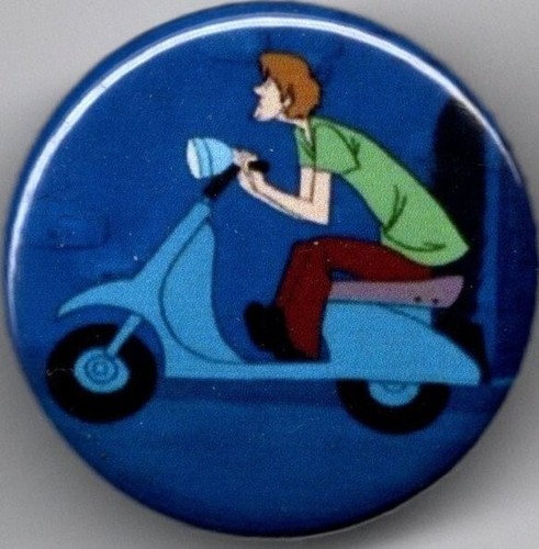 Shaggy scooter pin button - shaggy,