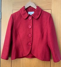 PHASE EIGHT Red Short Bolero Jacket UK 12 Cotton Blend Occasions Elegant Formal