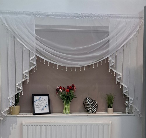 Stunning white pleated net