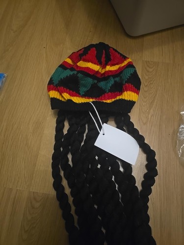 Rasta hat with dreadlocks - with,