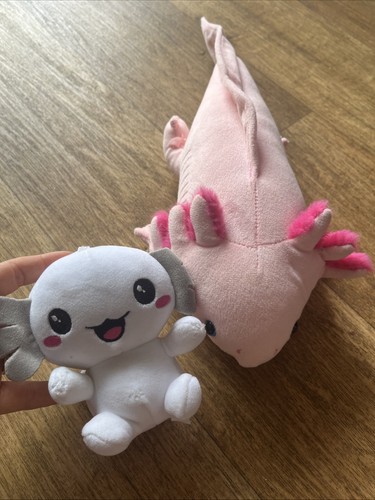 Two stuffed plush soft axolotl - plush,