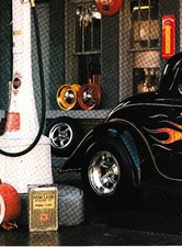 Vintage 1934 Ford 3-Window Coupe 11 x 22 Pull Out Poster HOT ROD January 1990