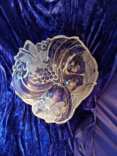 VINTAGE LARGE ETCHED GLASS