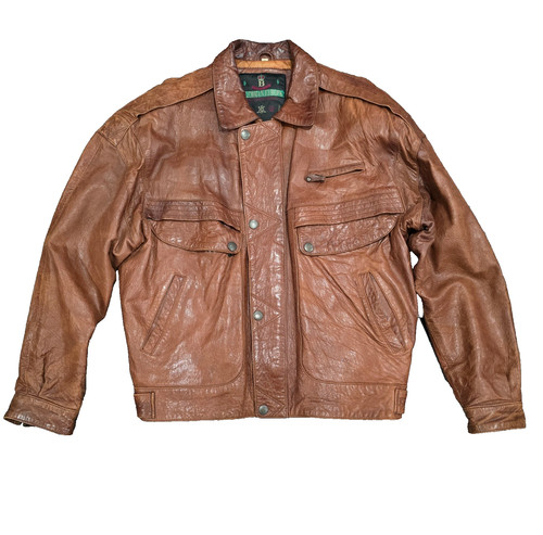 Vintage leather bomber jacket - vintage,