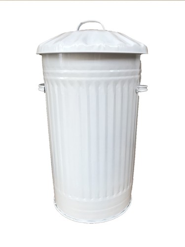 45l metal white bin - 45l,